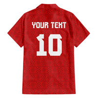 Custom Tonga Rugby Family Matching Tank Maxi Dress and Hawaiian Shirt Ngatu Motifs and Pacific Patterns