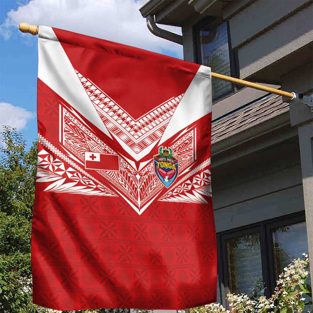 Tonga Rugby Garden Flag Ngatu Motifs and Pacific Patterns