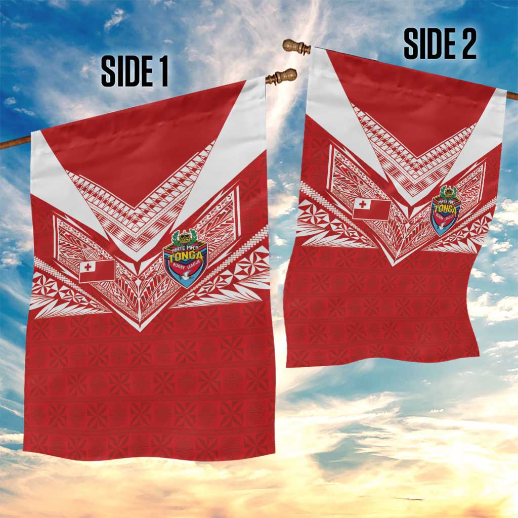 Tonga Rugby Garden Flag Ngatu Motifs and Pacific Patterns