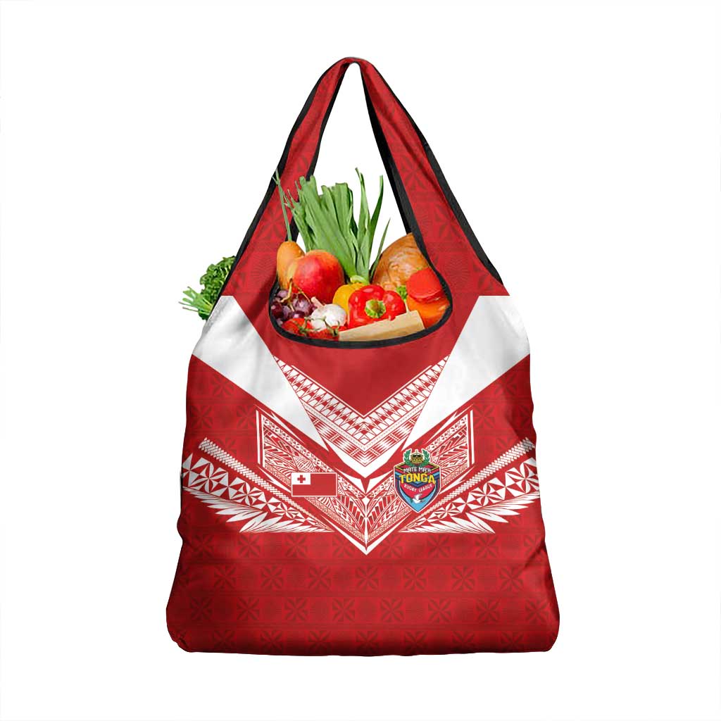 Tonga Rugby Grocery Bag Ngatu Motifs and Pacific Patterns