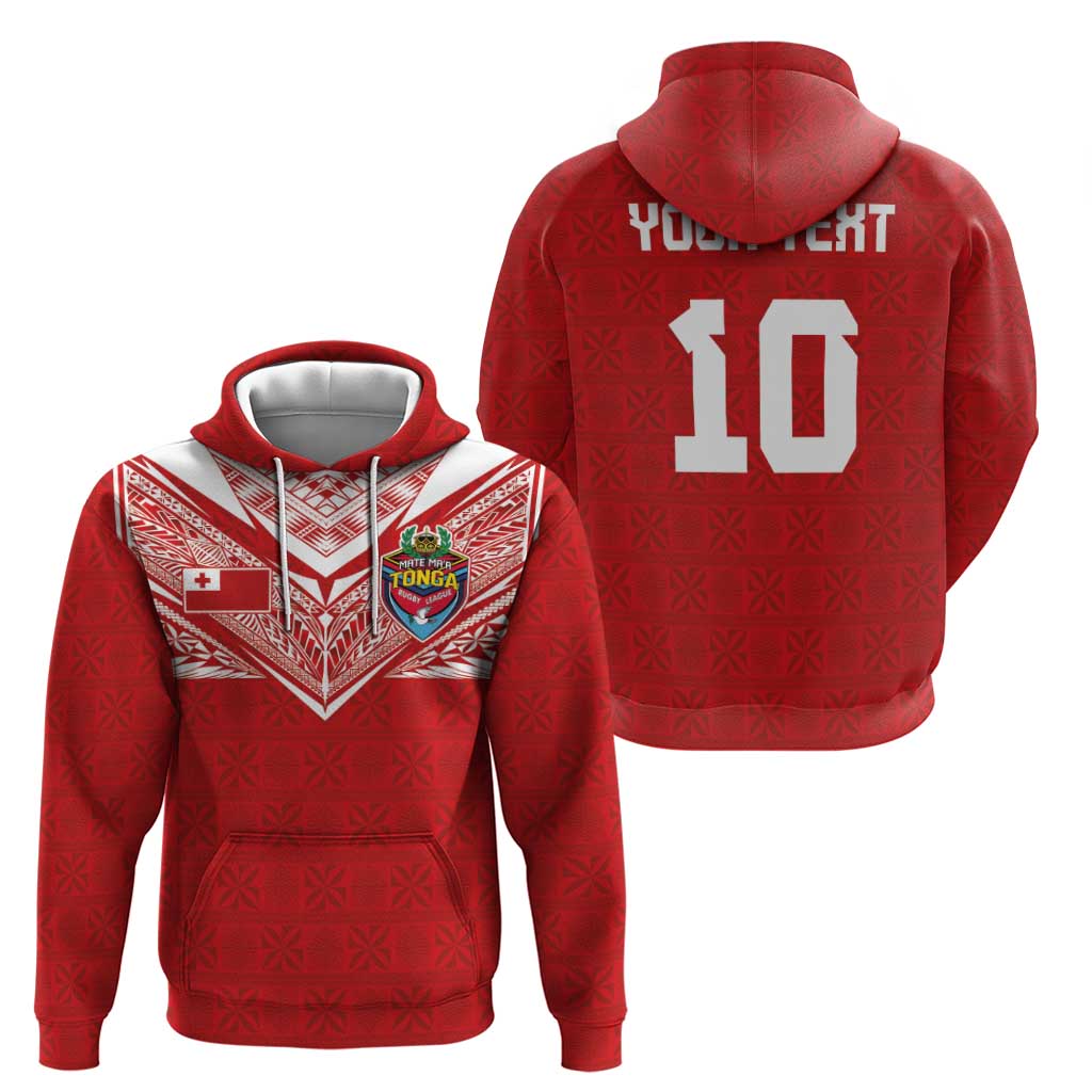 Custom Tonga Rugby Hoodie Ngatu Motifs and Pacific Patterns LT03 - Polynesian Pride