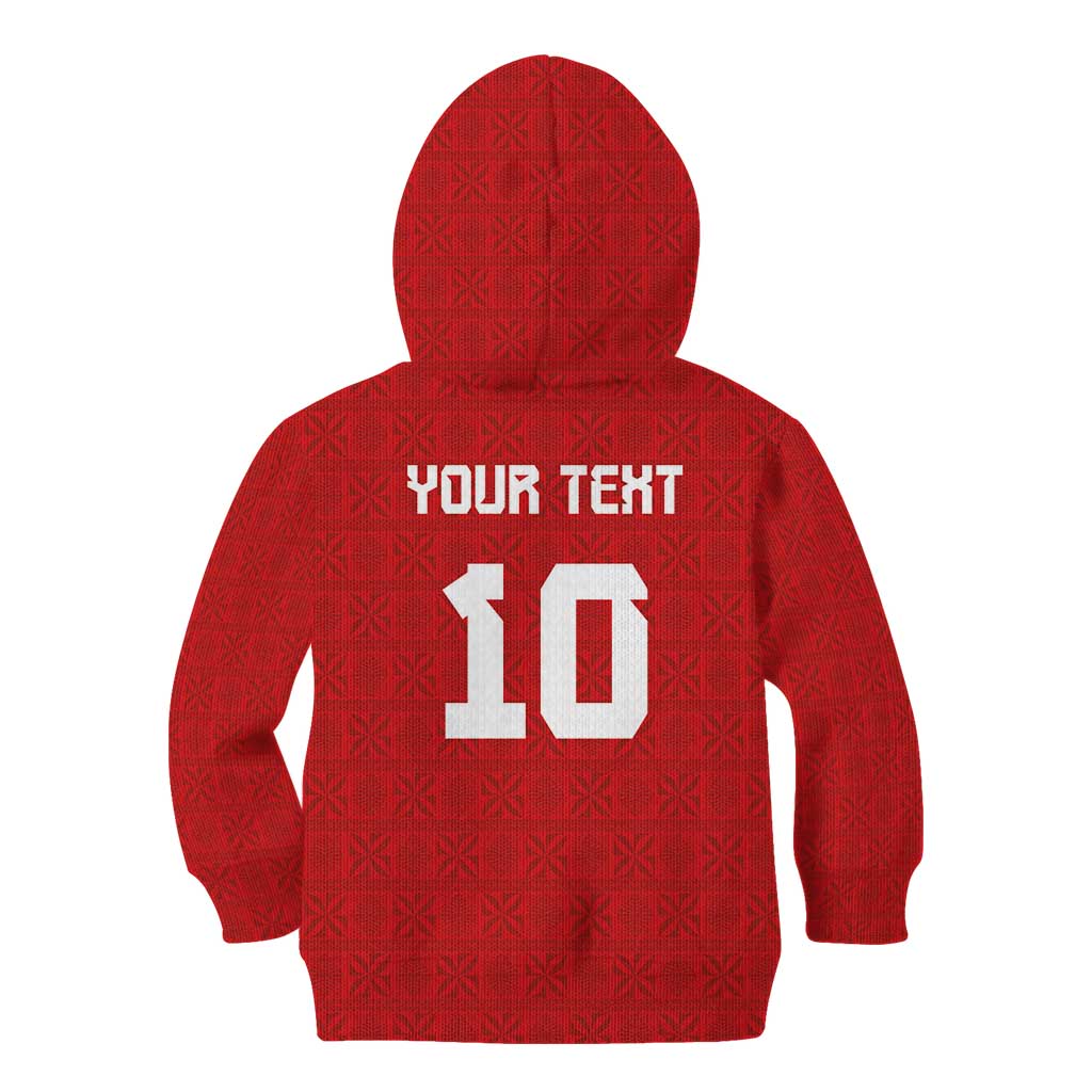 Custom Tonga Rugby Kid Hoodie Ngatu Motifs and Pacific Patterns LT03 - Polynesian Pride
