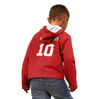 Custom Tonga Rugby Kid Hoodie Ngatu Motifs and Pacific Patterns LT03 - Polynesian Pride