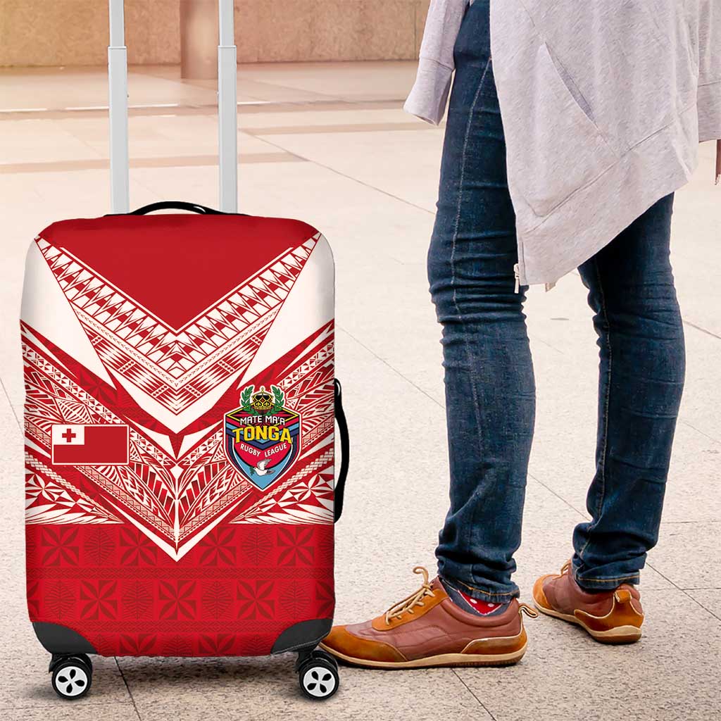 Tonga Rugby Luggage Cover Ngatu Motifs and Pacific Patterns
