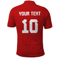 Custom Tonga Rugby Polo Shirt Ngatu Motifs and Pacific Patterns