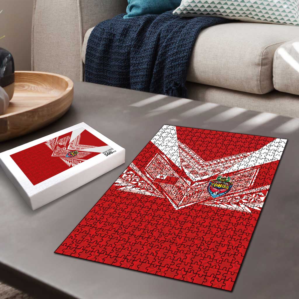 Tonga Rugby Puzzle Ngatu Motifs and Pacific Patterns LT03 - Polynesian Pride