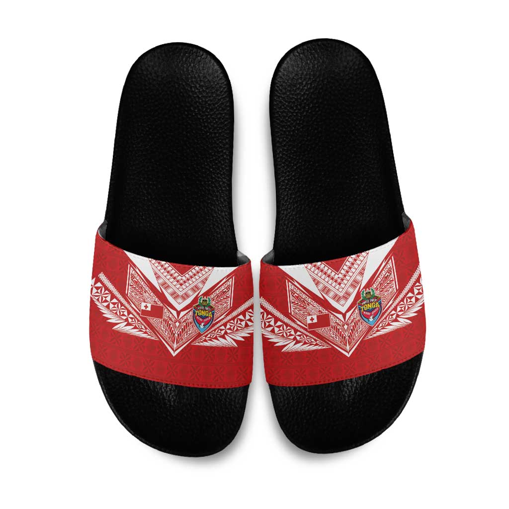 Tonga Rugby Slide Sandals Ngatu Motifs and Pacific Patterns