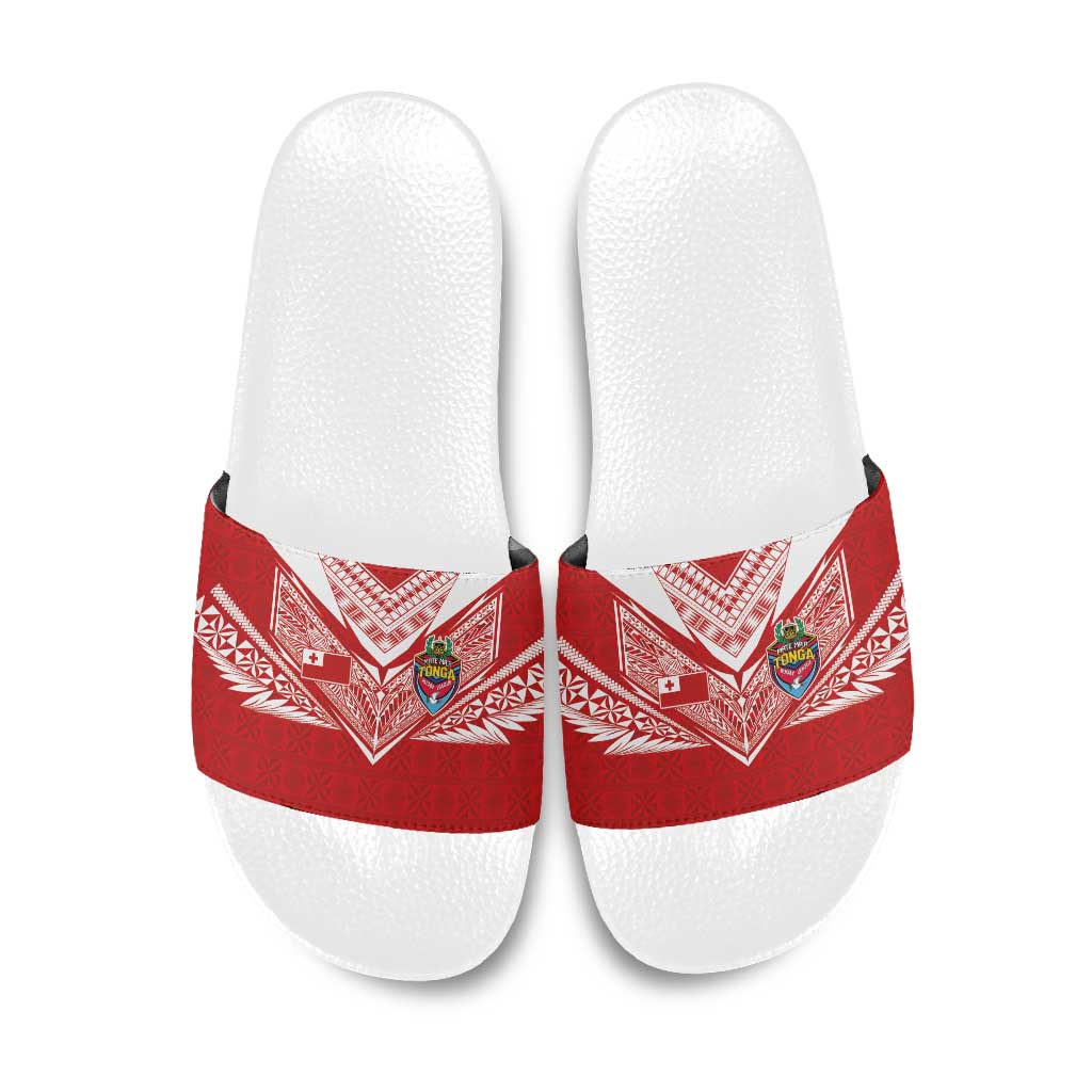 Tonga Rugby Slide Sandals Ngatu Motifs and Pacific Patterns
