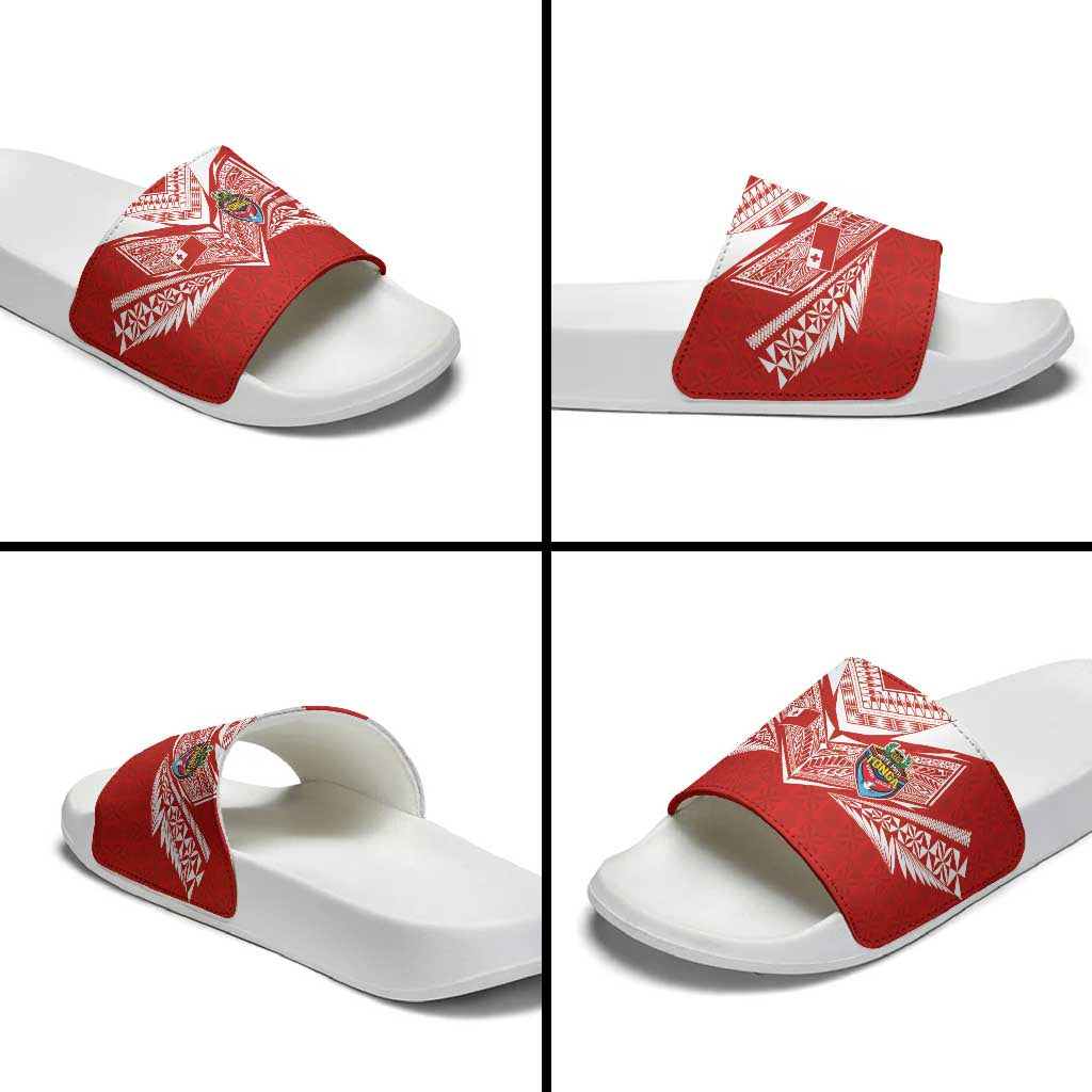 Tonga Rugby Slide Sandals Ngatu Motifs and Pacific Patterns