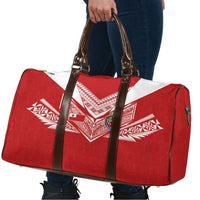 Tonga Rugby Travel Bag Ngatu Motifs and Pacific Patterns