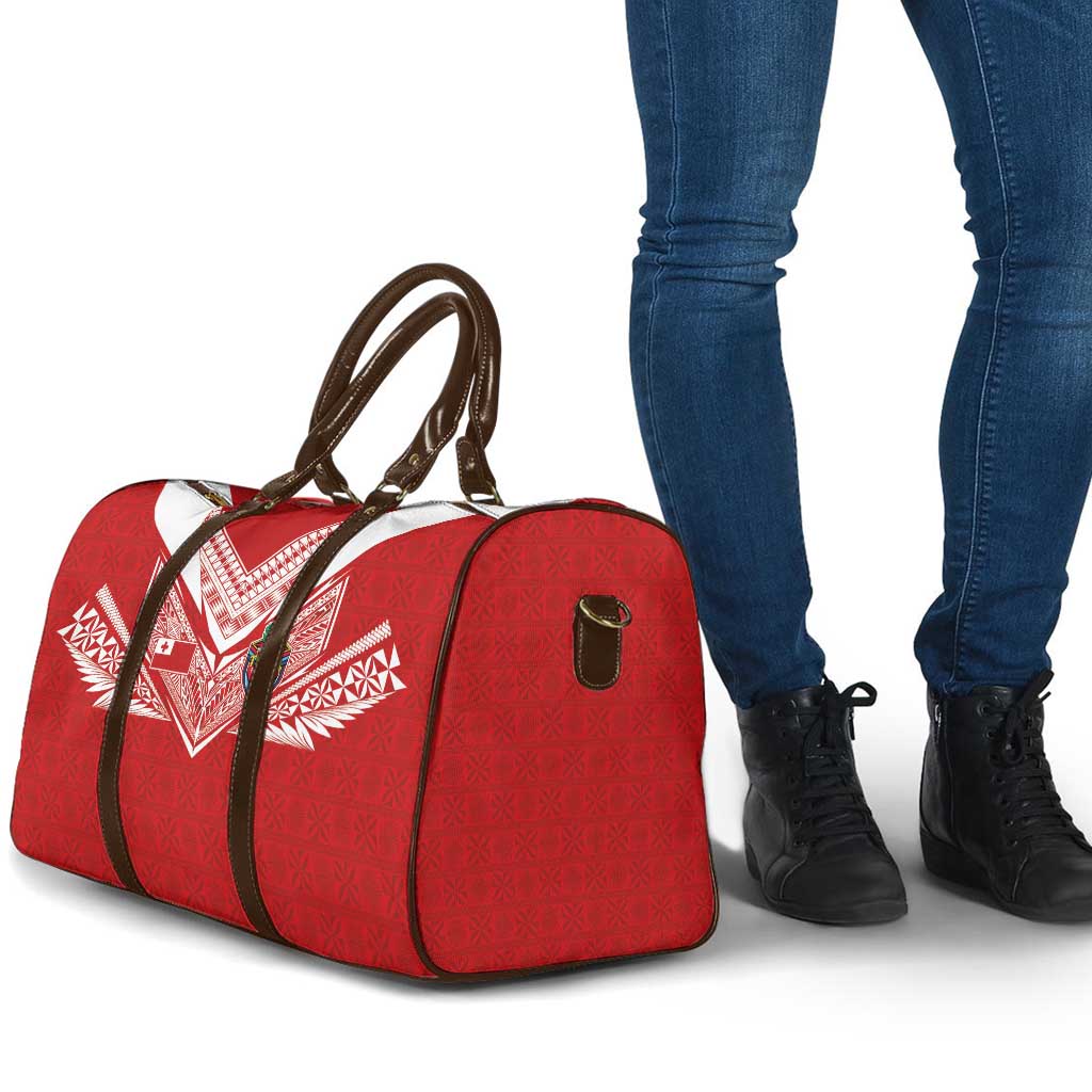 Tonga Rugby Travel Bag Ngatu Motifs and Pacific Patterns