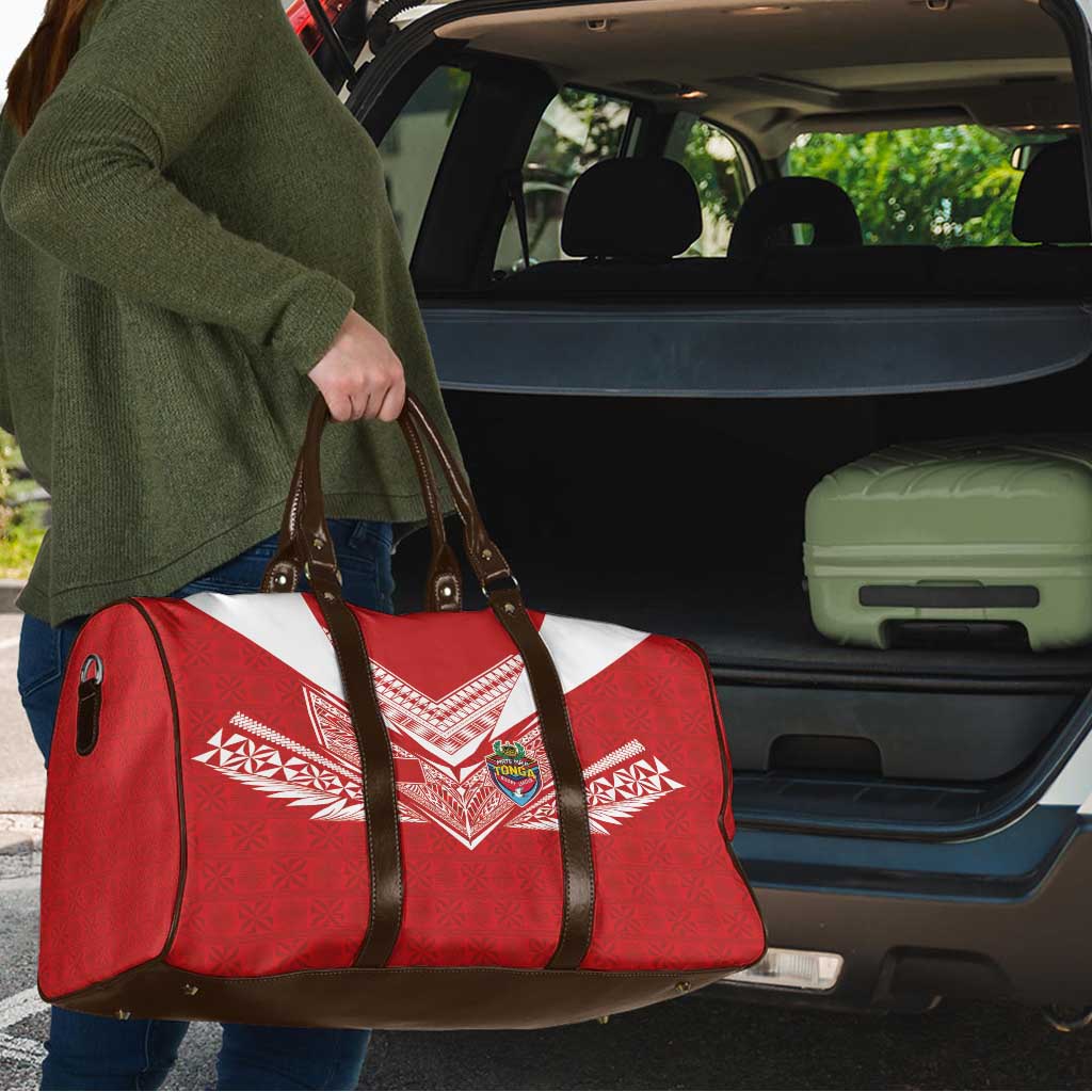 Tonga Rugby Travel Bag Ngatu Motifs and Pacific Patterns