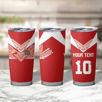 Custom Tonga Rugby Tumbler Cup Ngatu Motifs and Pacific Patterns