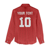 Custom Tonga Rugby Women Casual Shirt Ngatu Motifs and Pacific Patterns