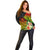 Polynesia Victory Day Off Shoulder Sweater Tribal Turtle and Hibiscus LT03 - Polynesian Pride