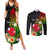 Wallis and Futuna Victory Day Couples Matching Summer Maxi Dress and Long Sleeve Button Shirt Tribal Polynesian Tattoo and Hibiscus Flower LT03 Reggae - Polynesian Pride
