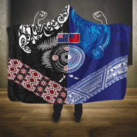 Samoa and Aotearoa Together Hooded Blanket Tatau Art Tattoos-Taniko and Maori with Fern