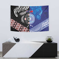 Samoa and Aotearoa Together Tapestry Tatau Art Tattoos-Taniko and Maori with Fern