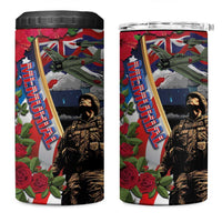 Hawaii and United States Memorial Day 4 in 1 Can Cooler Tumbler -Honor and Remember The Fallen