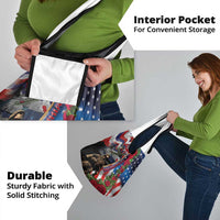 Hawaii and United States Memorial Day Grocery Bag Honor and Remember The Fallen