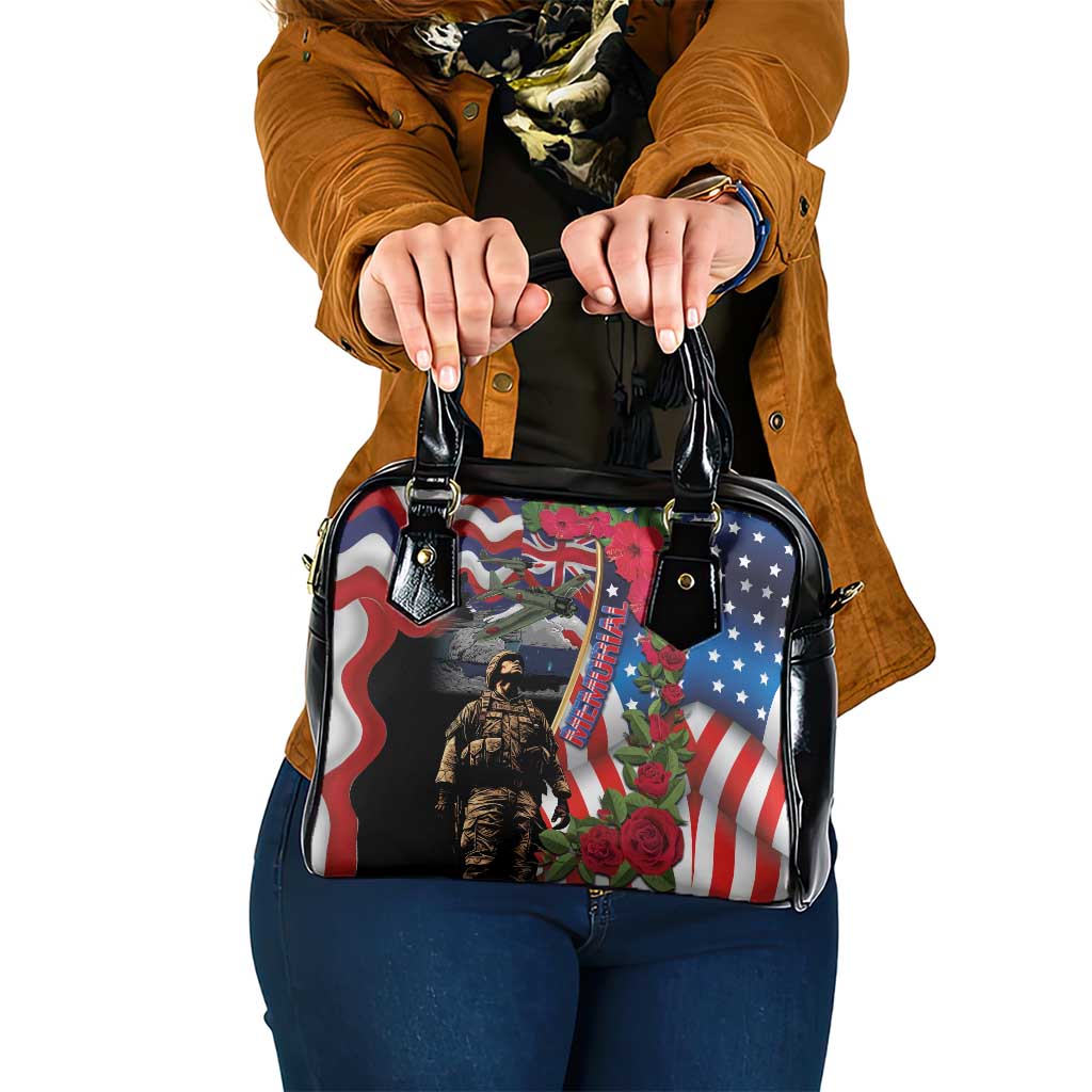 Hawaii and United States Memorial Day Shoulder Handbag Honor and Remember The Fallen LT03 One Size Blue - Polynesian Pride