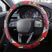 Hawaii and United States Memorial Day Steering Wheel Cover Honor and Remember The Fallen