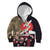 Japanese Culture and Hawaiian Tribal Kid Hoodie Sakura Blossom Tapa Pattern