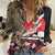 Japanese Culture and Hawaiian Tribal Women Casual Shirt Sakura Blossom Tapa Pattern