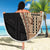 Samoa Siapo Motif Half Style Beach Blanket Brown Version