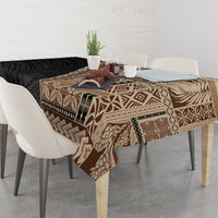 Samoa Siapo Motif Half Style Tablecloth Brown Version