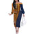 Samoa Siapo Motif Half Style Off The Shoulder Long Sleeve Dress Colorful Version