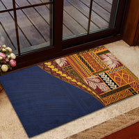 Samoa Siapo Motif Half Style Rubber Doormat Colorful Version