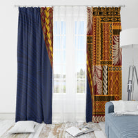 Samoa Siapo Motif Half Style Window Curtain Colorful Version