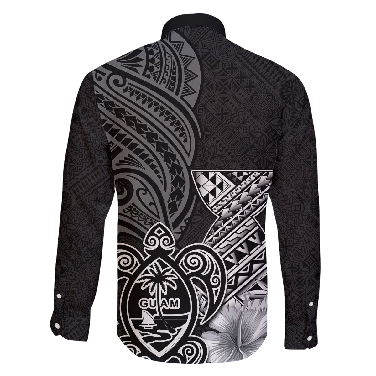 Guam Latte Stone Chamorro Culture Family Matching Long Sleeve Bodycon Dress and Hawaiian Shirt Tapa Pattern LT03 - Polynesian Pride