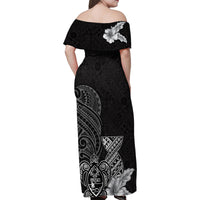Guam Latte Stone Chamorro Culture Family Matching Off Shoulder Maxi Dress and Hawaiian Shirt Tapa Pattern