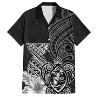 Guam Latte Stone Chamorro Culture Family Matching Short Sleeve Bodycon Dress and Hawaiian Shirt Tapa Pattern LT03 Dad's Shirt - Short Sleeve Black - Polynesian Pride