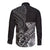 Guam Latte Stone Chamorro Culture Long Sleeve Button Shirt Tapa Pattern