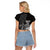 Guam Latte Stone Chamorro Culture Raglan Cropped T Shirt Tapa Pattern