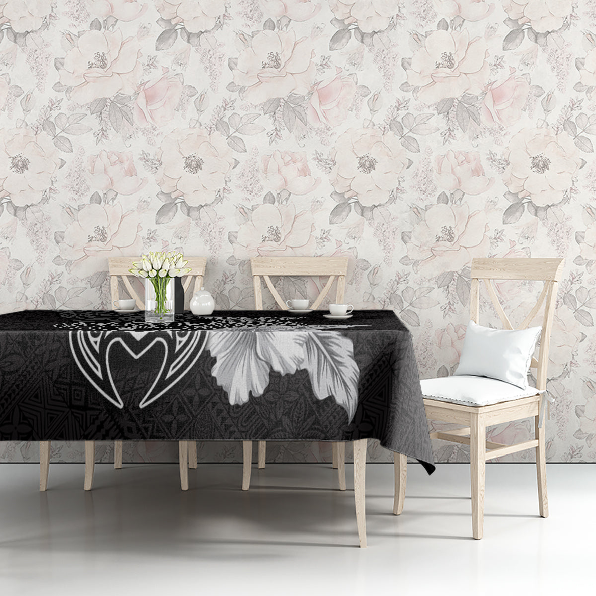 Guam Latte Stone Chamorro Culture Tablecloth Tapa Pattern