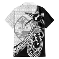 Guam Fish Hook and Palm Tree Family Matching Long Sleeve Bodycon Dress and Hawaiian Shirt Polynesian Pattern Half Style LT03 - Polynesian Pride