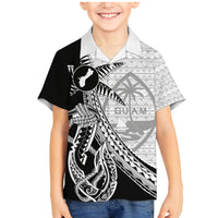 Guam Fish Hook and Palm Tree Family Matching Mermaid Dress and Hawaiian Shirt Polynesian Pattern Half Style