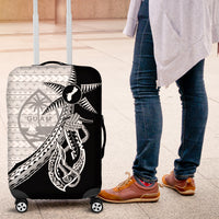 Guam Fish Hook and Palm Tree Luggage Cover Polynesian Pattern Half Style
