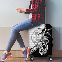 Guam Fish Hook and Palm Tree Luggage Cover Polynesian Pattern Half Style
