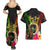 Vanuatu Independence Day Couples Matching Summer Maxi Dress and Hawaiian Shirt Boars Tusk and Melanesian Warrior Indipendens Dei
