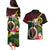 Vanuatu Indipendens Dei Couples Matching Puletasi and Hawaiian Shirt Boars Tusk and Melanesian Warrior Hibiscus
