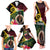 Vanuatu Indipendens Dei Family Matching Tank Maxi Dress and Hawaiian Shirt Boars Tusk and Melanesian Warrior Hibiscus
