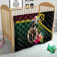 Vanuatu Indipendens Dei Quilt Boars Tusk and Melanesian Warrior Hibiscus