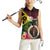 Vanuatu Indipendens Dei Women Sleeveless Polo Shirt Boars Tusk and Melanesian Warrior Hibiscus