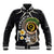 Vanuatu Independence Day Baseball Jacket Melanesian Tribal Pig Tusk with Tropical Plants