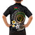 Vanuatu Independence Day Family Matching Off The Shoulder Long Sleeve Dress and Hawaiian Shirt Melanesian Tribal Pig Tusk with Tropical Plants